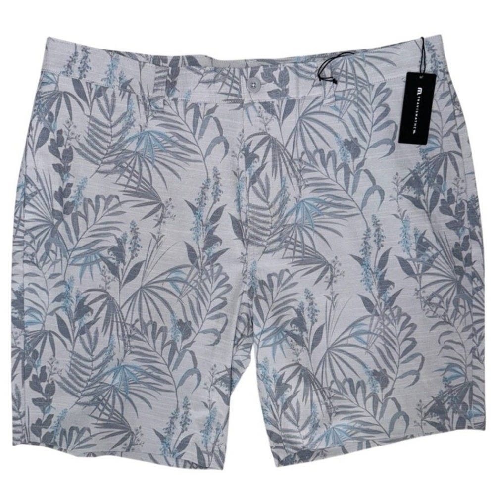 Travis Mathew Mens 40 Waist Gray Garden Isles‎ Performance Shorts 9" Inseam NWT